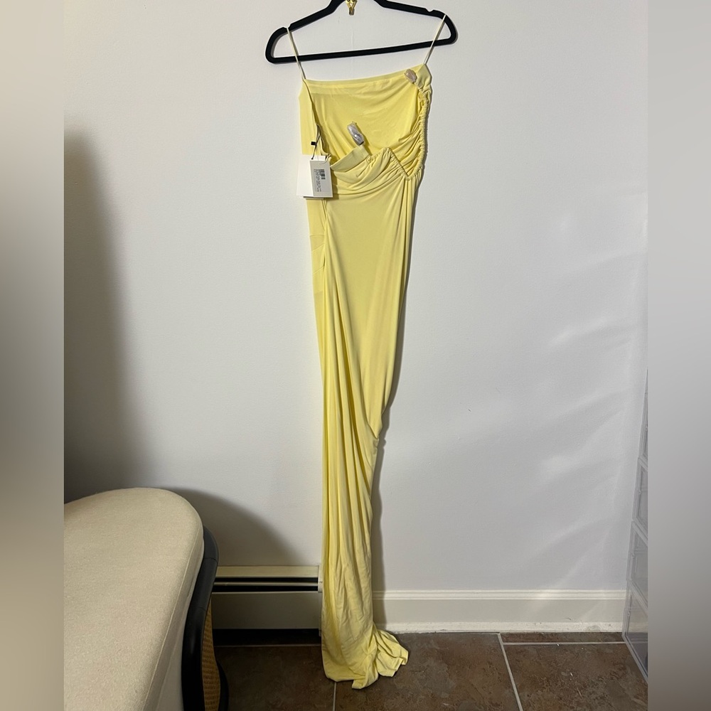 NWT Christopher Esber - Odessa strapless jersey maxi dress in Butter - Picture 8 of 10